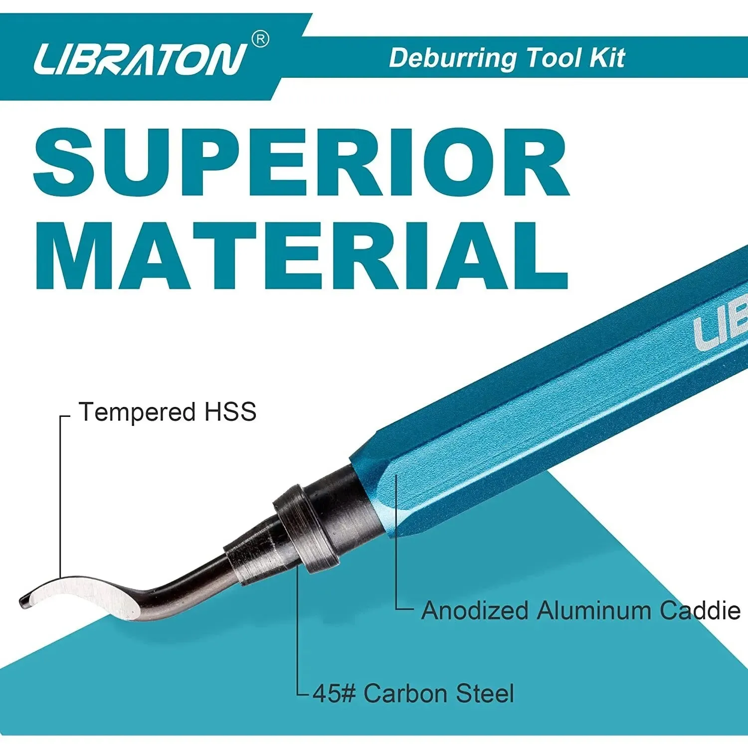 11 Blade Deburring Tool for Metal Resin Plastic 360 Rotary Head