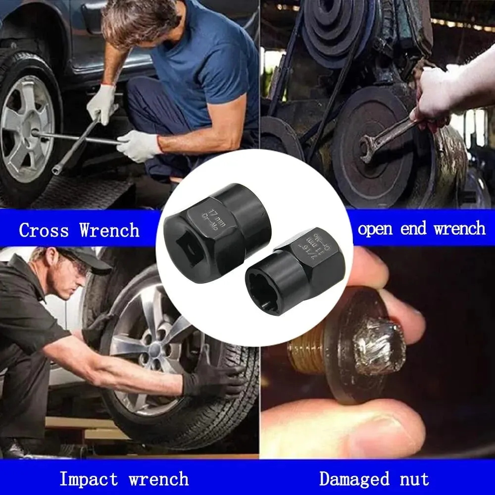 13pc Damaged Nut Extractor Bolt Screw Tire Slip Tooth Screw Hexagonal Dismantling Sleeve Extension Tool