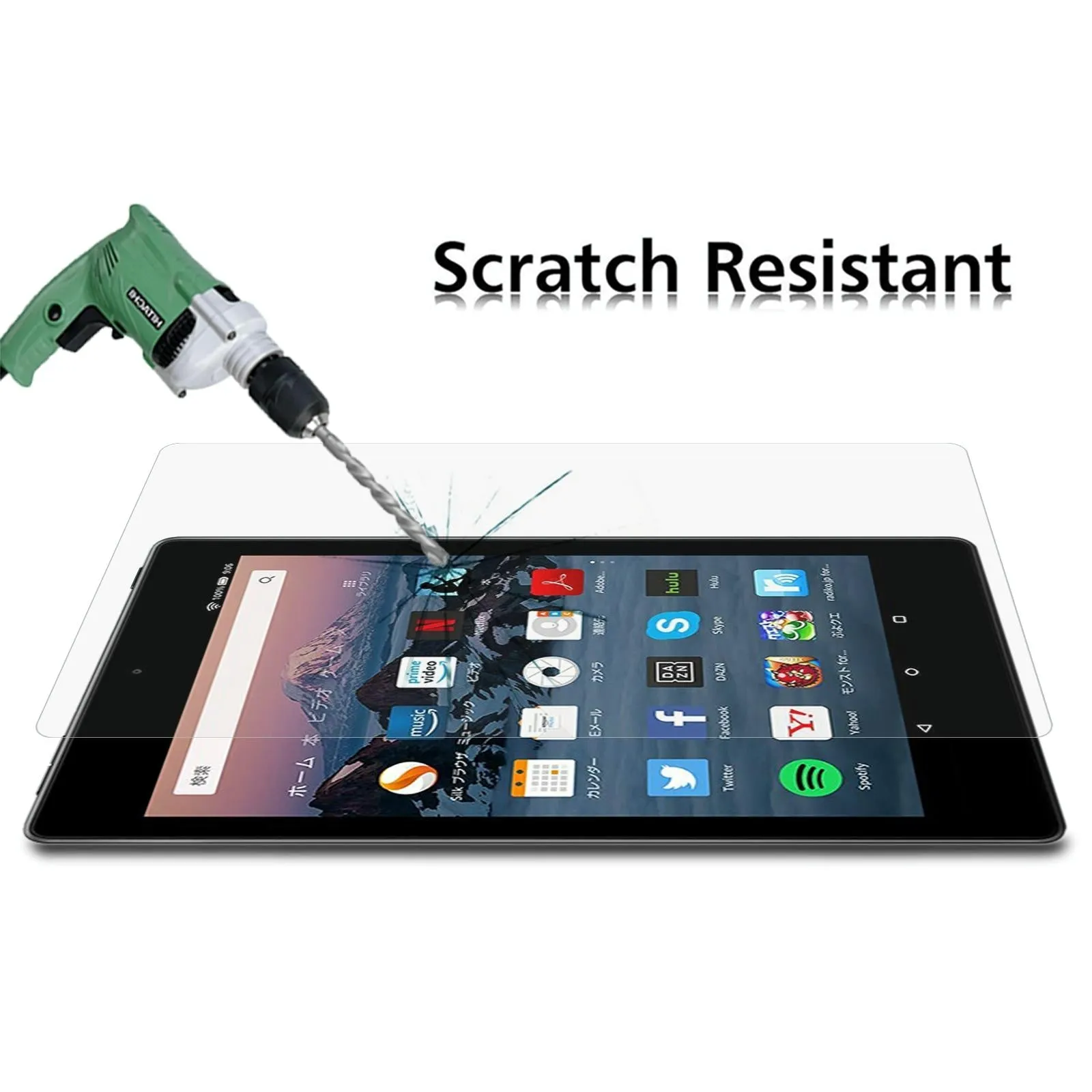 2-Pack Tempered Glass Film For Amazon Kindle Fire Hd 8 2018