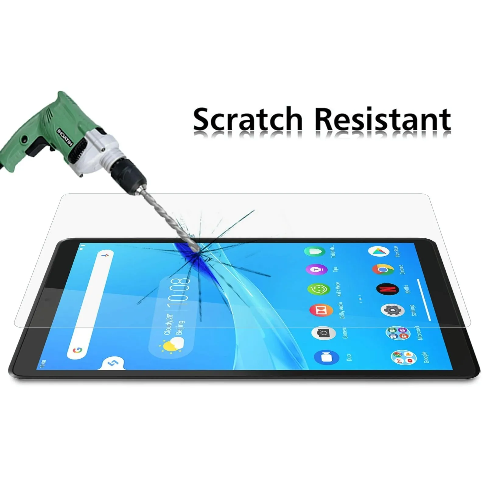 2-Pack Tempered Glass Film For Lenovo Tab M8 Fhd - 9H 2.5D Explosion-Proof