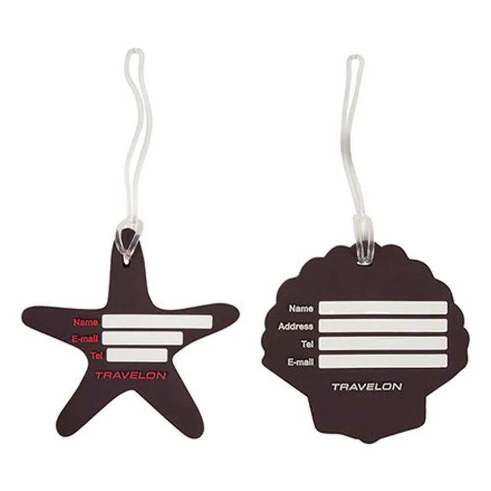 2 Travelon Luggage Tags Travel Suitcase Bag Tag Name Address ID Silicone Labels