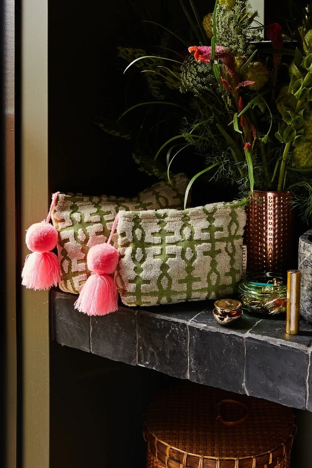 AMATA TERRY POUCH - PALM LARGE