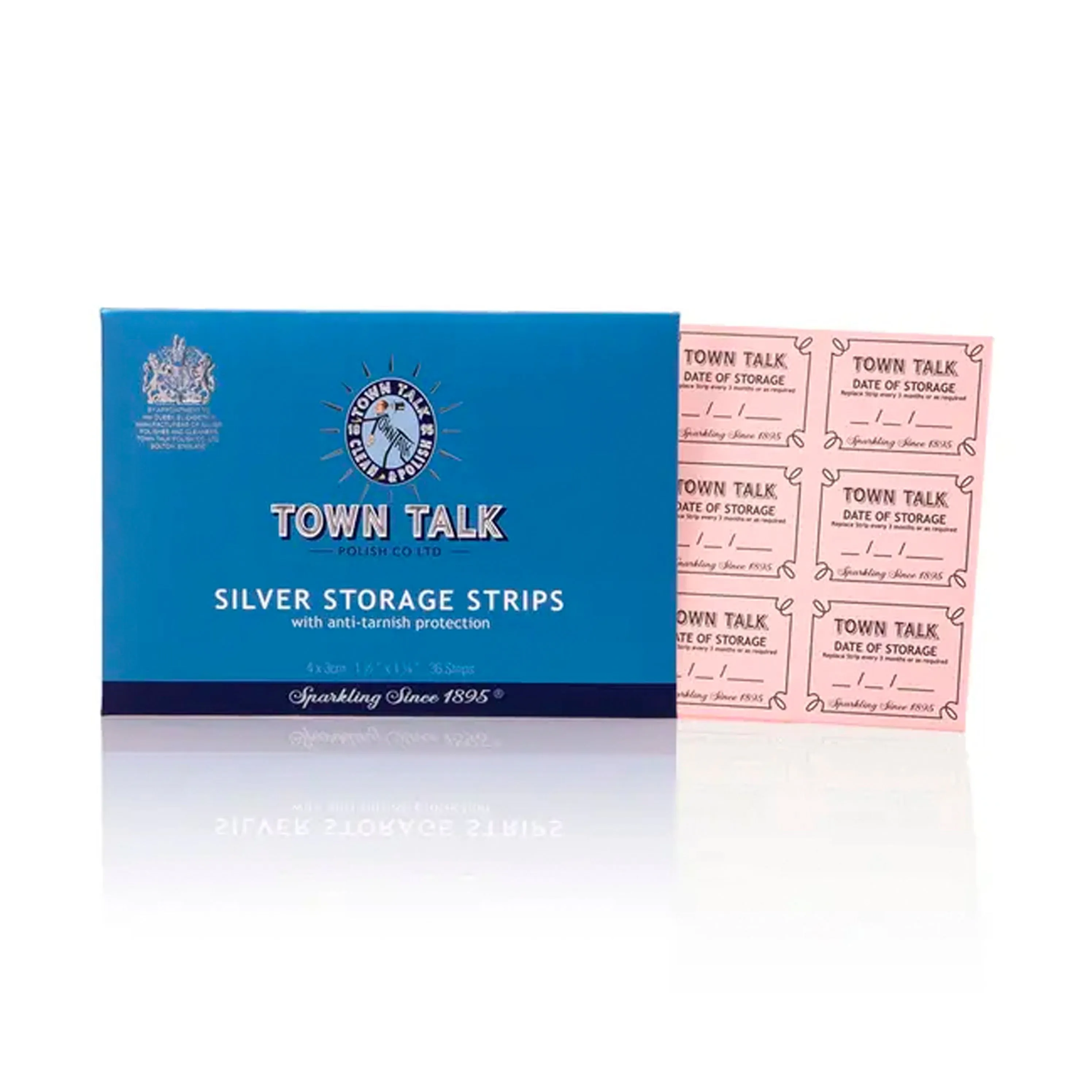 Anti-tarnish silver storage strips for silver and gold plated silver