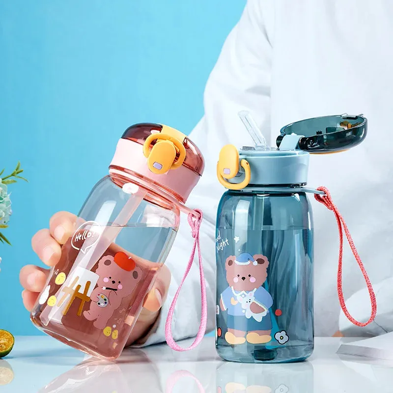 Cartoon Leakproof Kids Sippy Cup with Straw