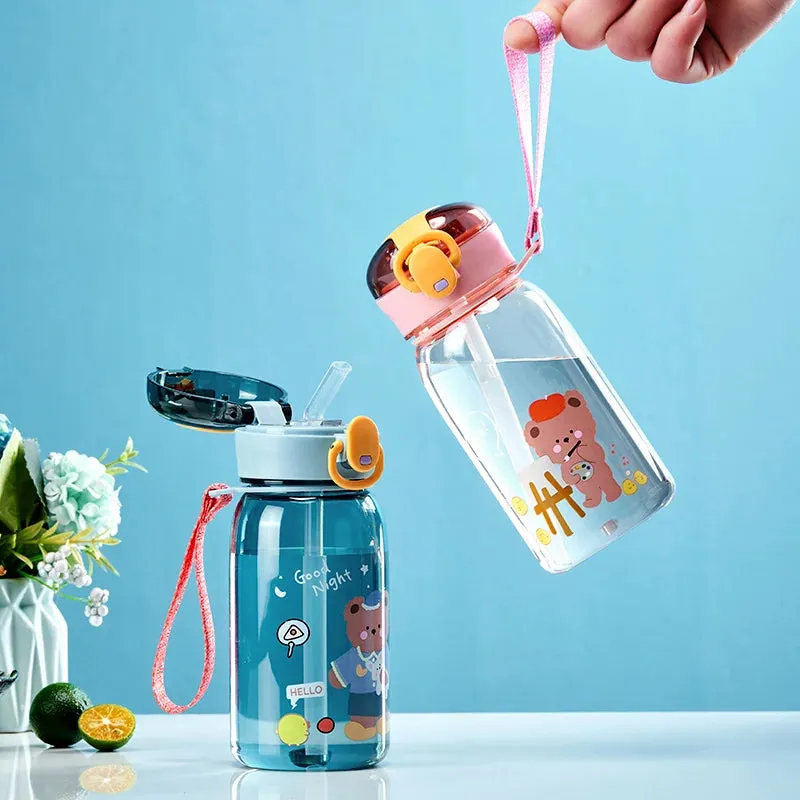 Cartoon Leakproof Kids Sippy Cup with Straw