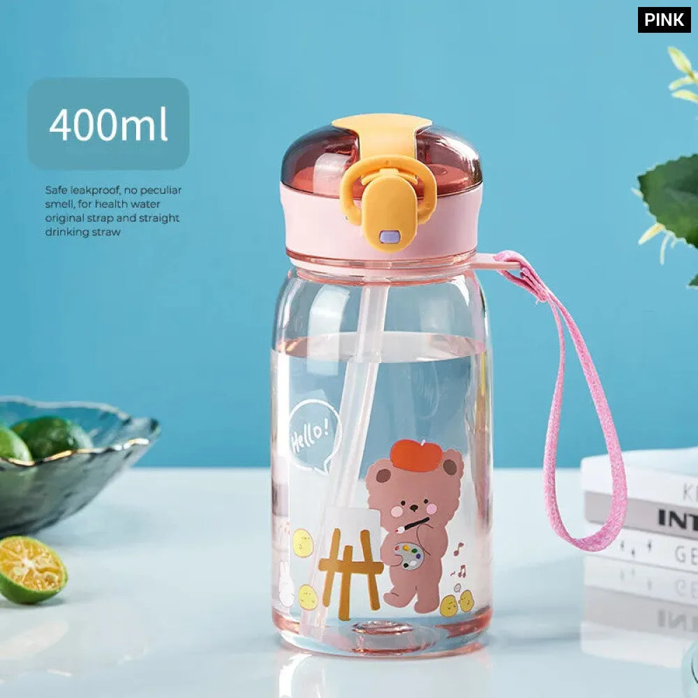 Cartoon Leakproof Kids Sippy Cup with Straw