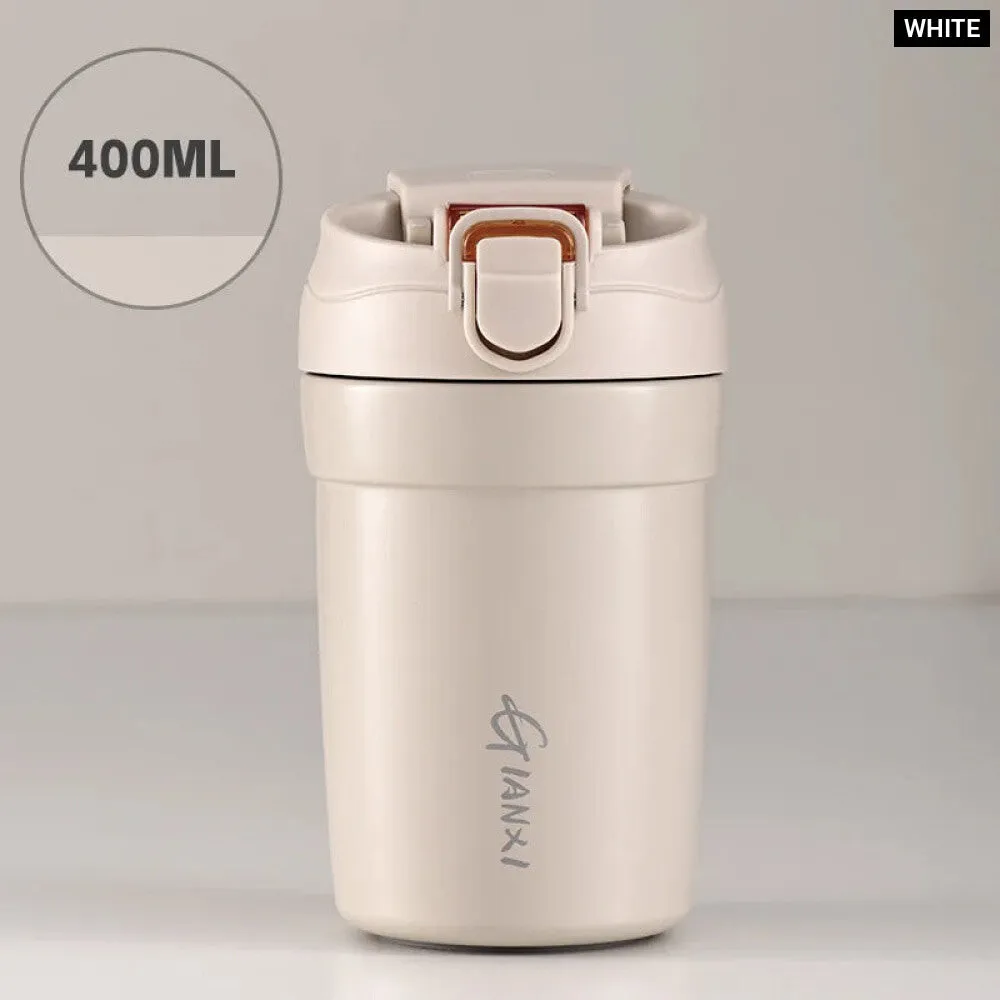 Ceramic Insulated Mug with Straw