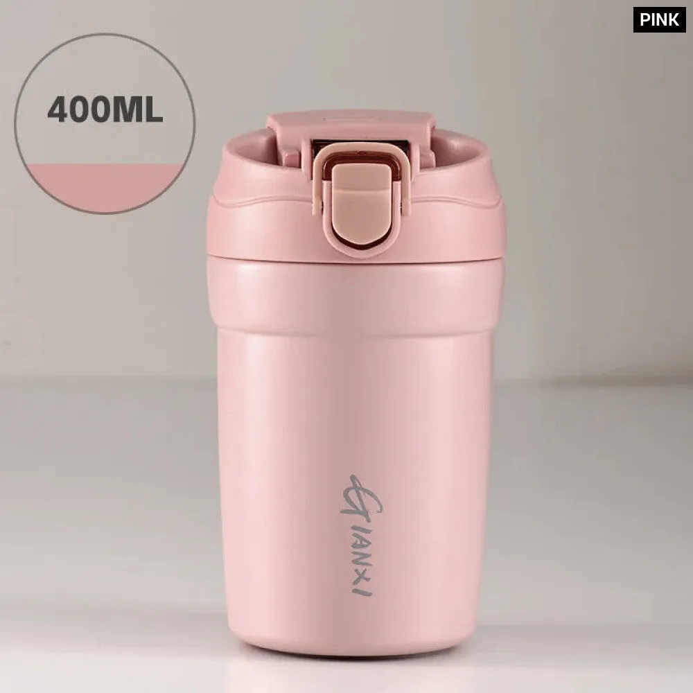Ceramic Insulated Mug with Straw
