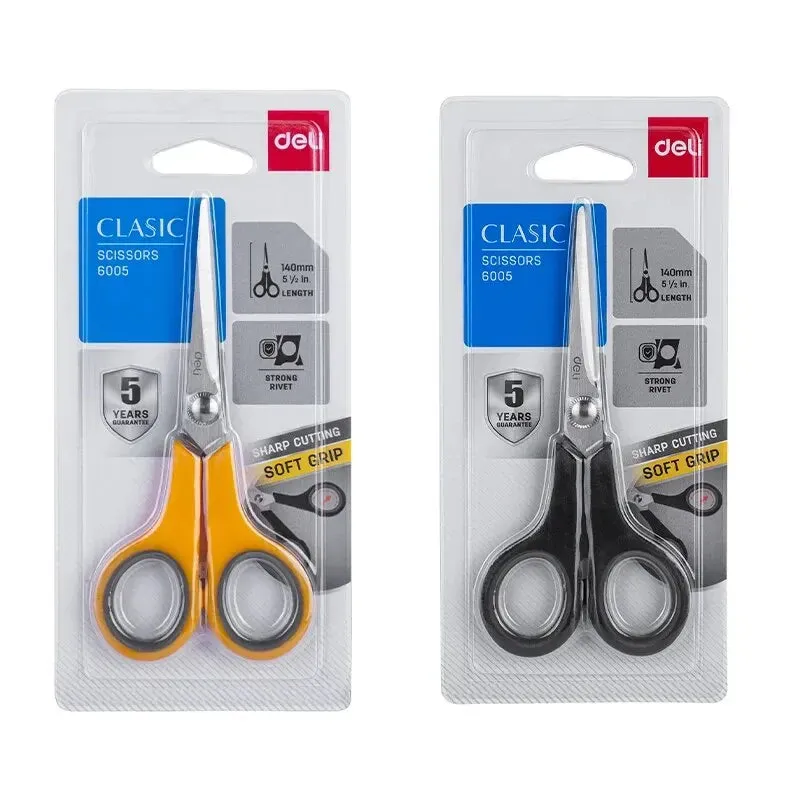 Deli 175mm Stainless Steel Anti Stick Scissors Office School Supplies