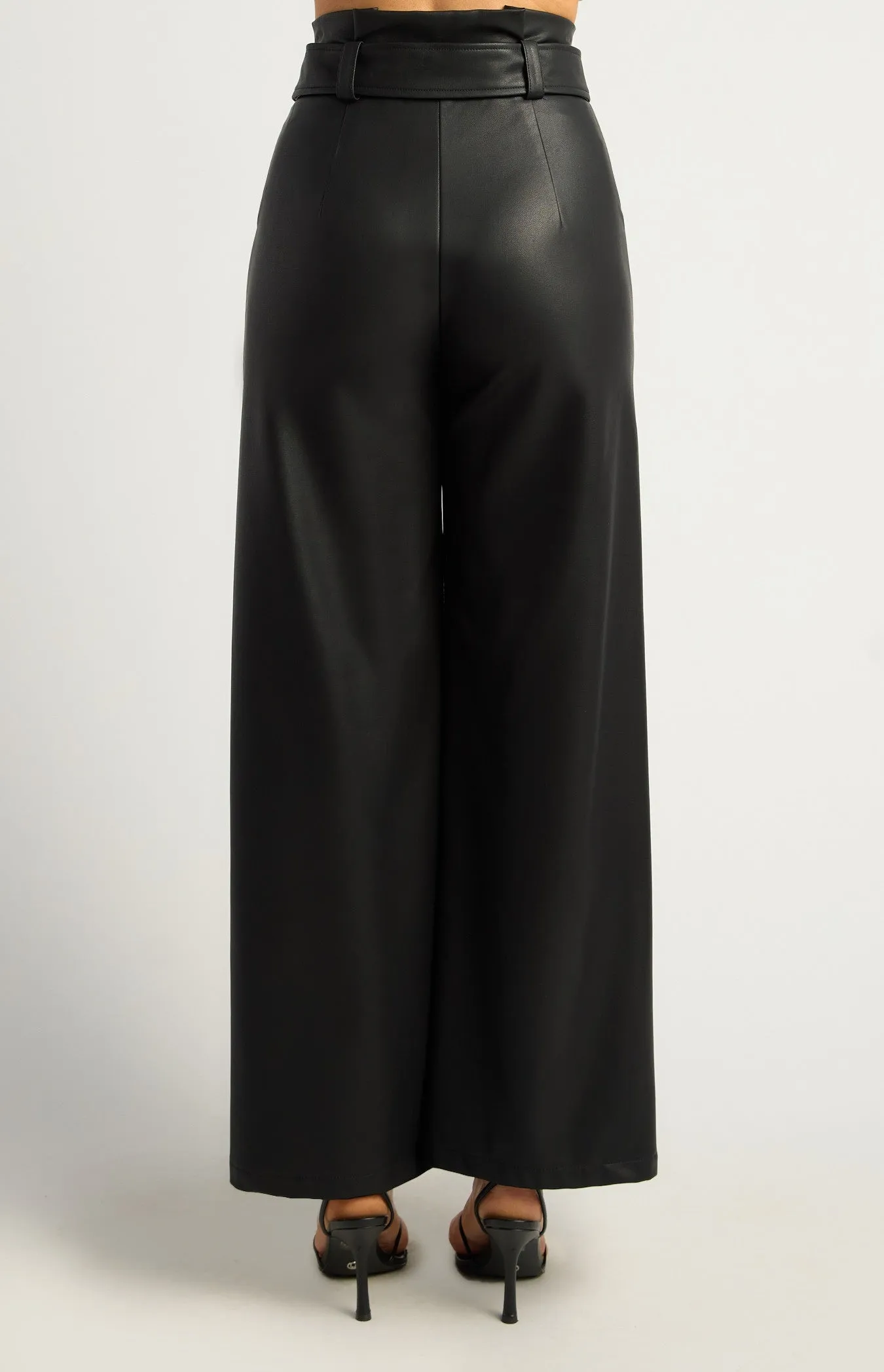 Faux Leather Pant Black