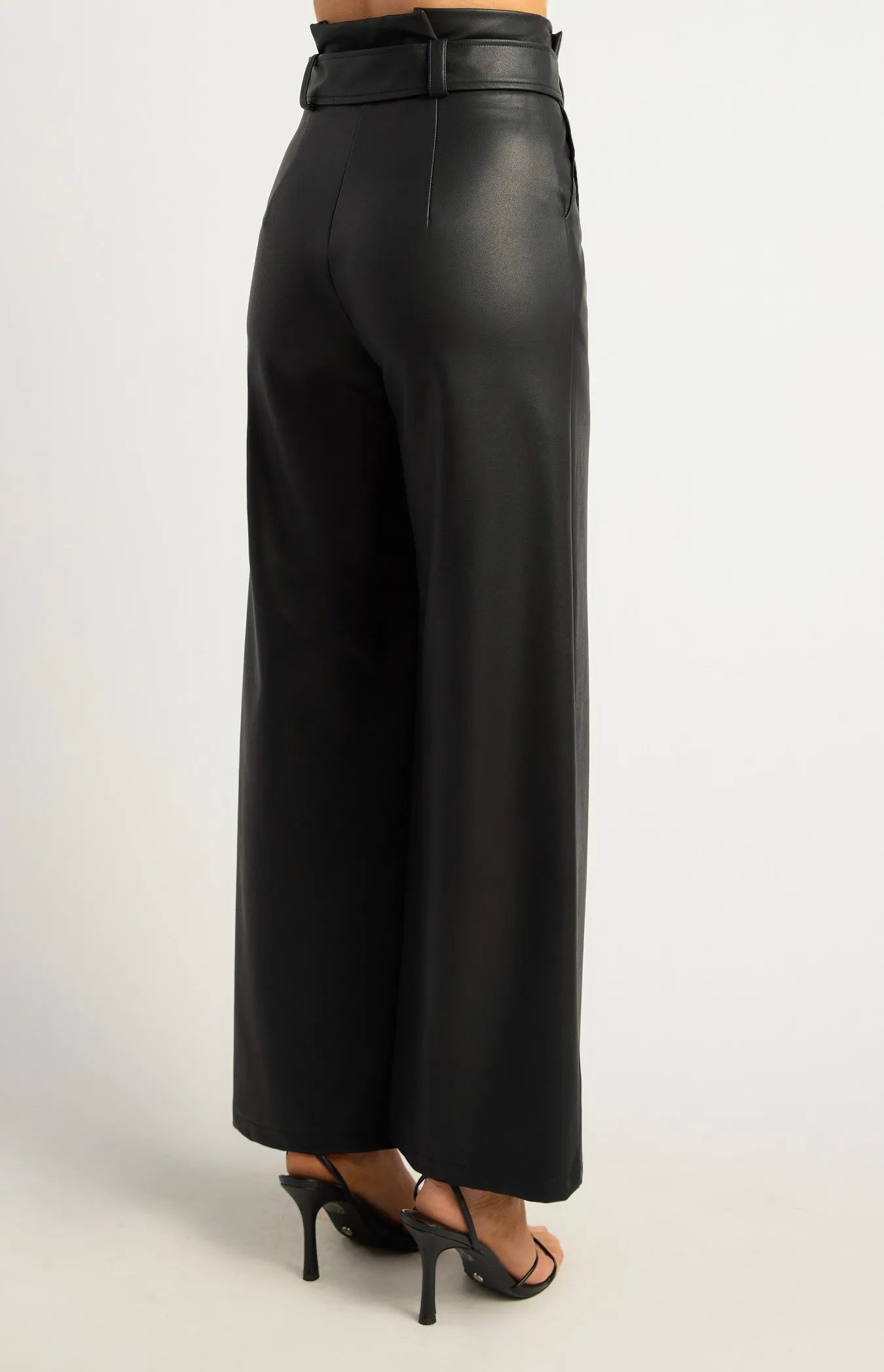 Faux Leather Pant Black