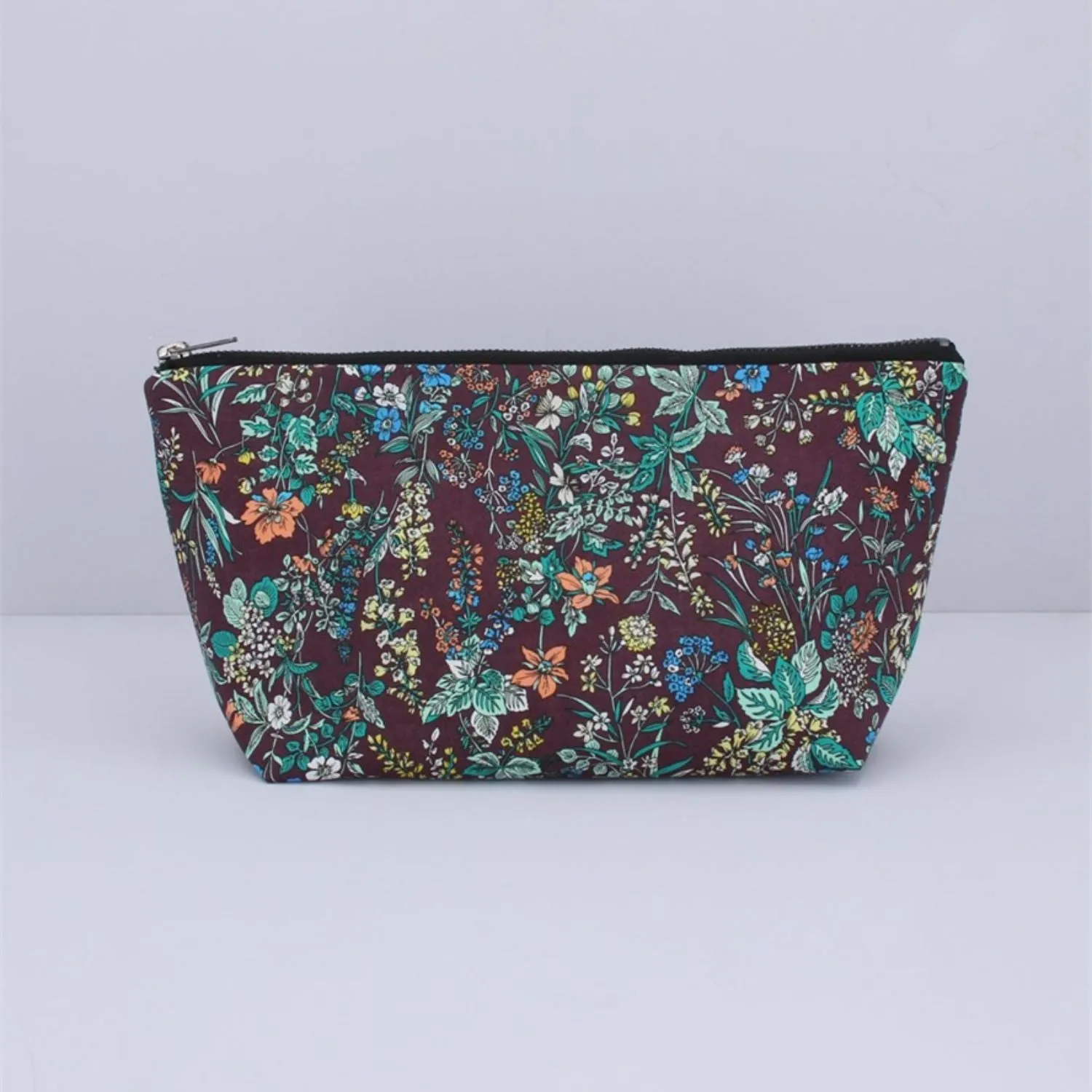 Gisela Graham 23cm Burgundy Vintage Floral Cosmetic Pouch