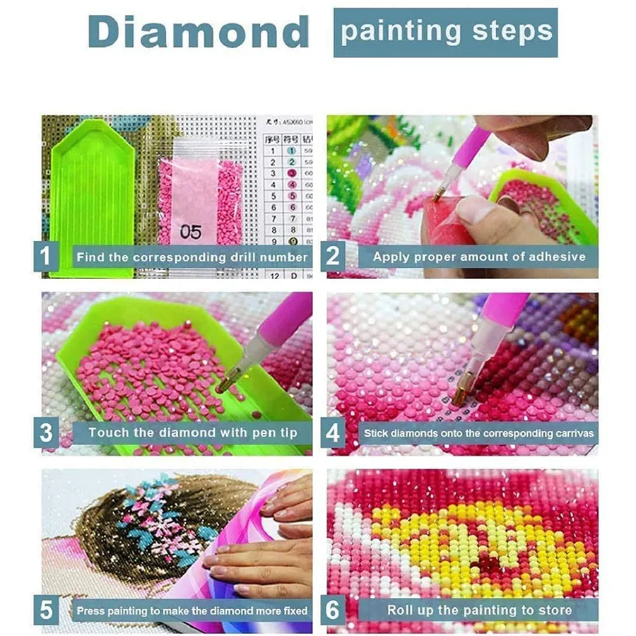 Glowing Guitar Diamond Painting | Musical Instrument Diamond Painting Kit | Full Round/Square Rhinestones