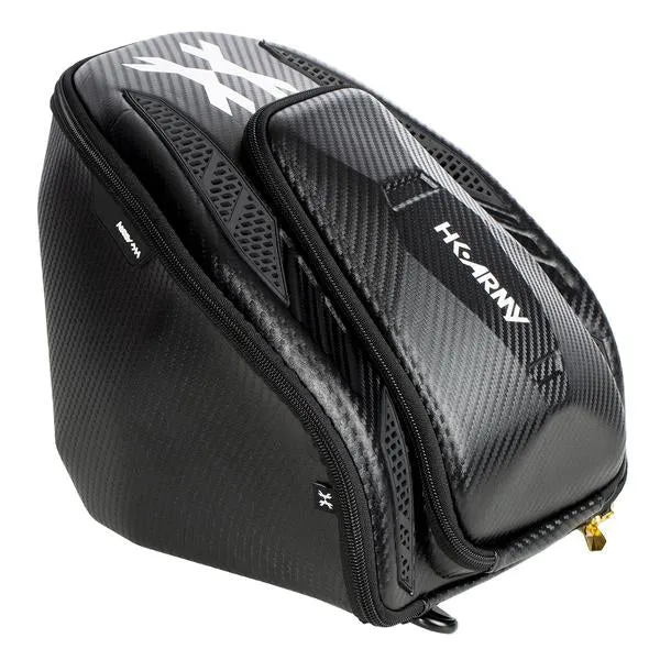 HK Army Exo Goggle Case - Black Carbon Fiber w/ Gold Zipper