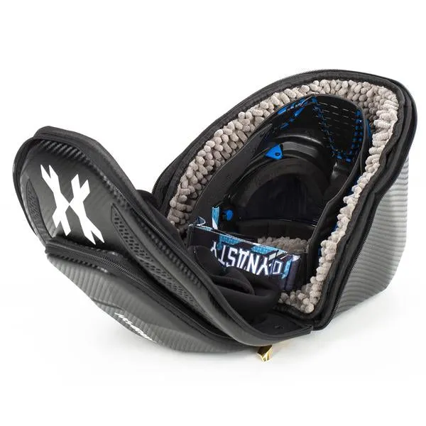 HK Army Exo Goggle Case - Black Carbon Fiber w/ Gold Zipper