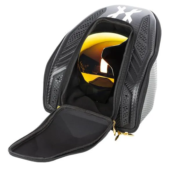 HK Army Exo Goggle Case - Black Carbon Fiber w/ Gold Zipper