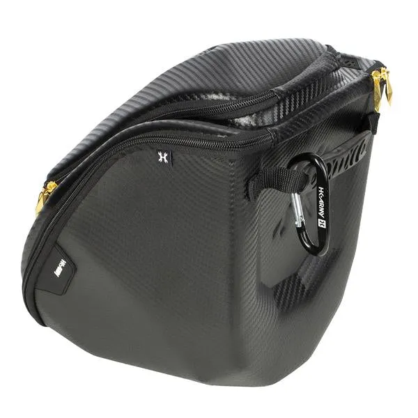 HK Army Exo Goggle Case - Black Carbon Fiber w/ Gold Zipper