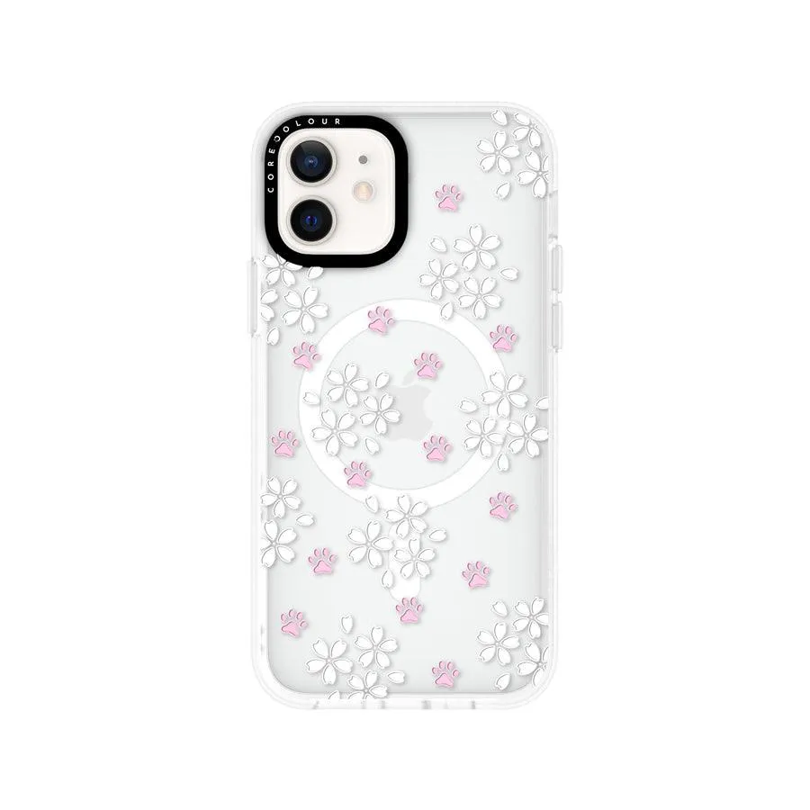 iPhone 12 Cherry Blossom Paw Phone Case MagSafe Compatible