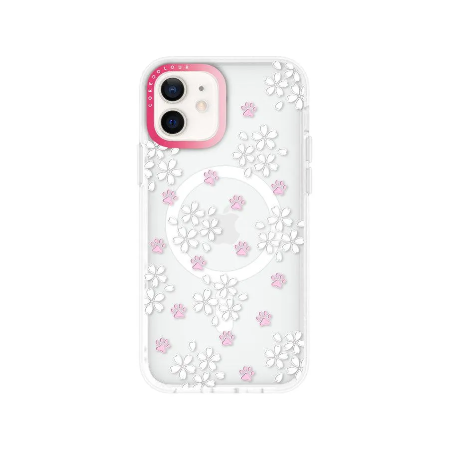 iPhone 12 Cherry Blossom Paw Phone Case MagSafe Compatible