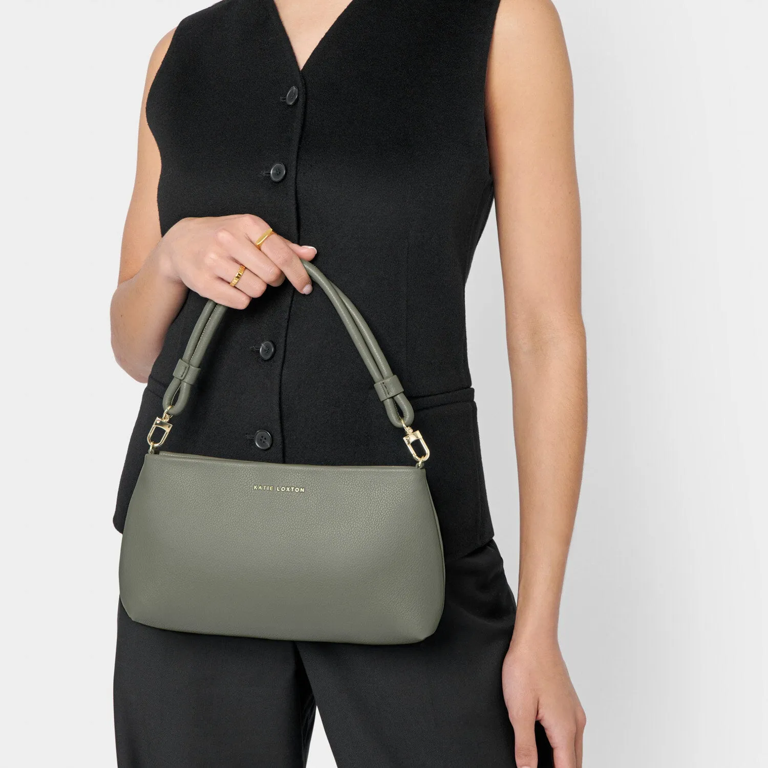 Katie Loxton 29cm Graphite Green Asha Wristlet
