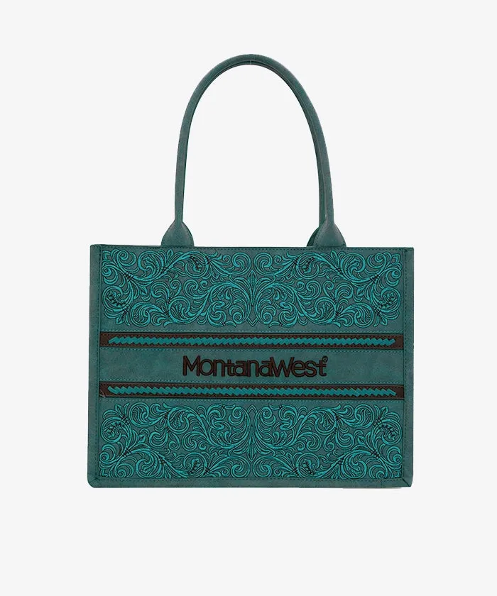 Montana West Pattern Embroidered Concealed Carry Tote