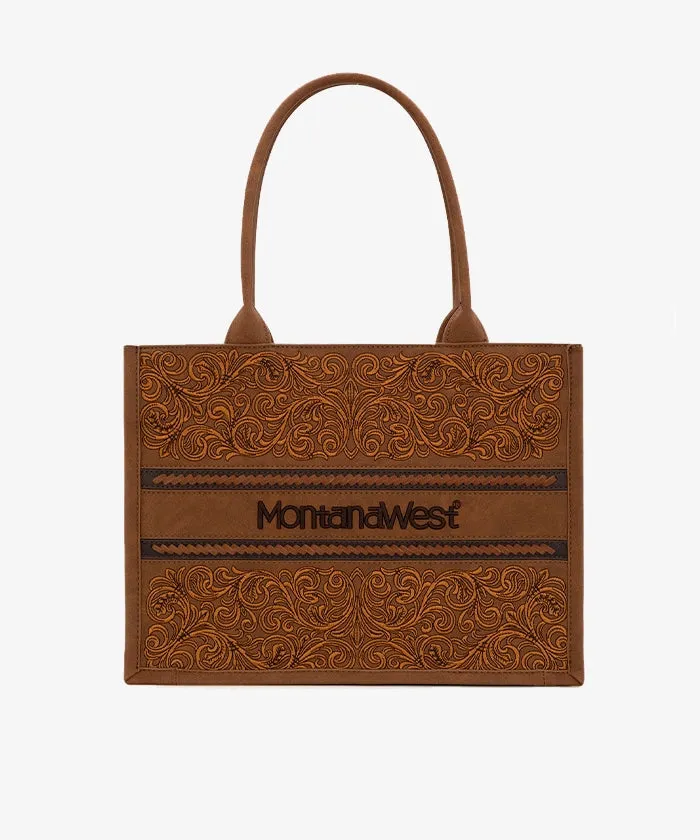 Montana West Pattern Embroidered Concealed Carry Tote