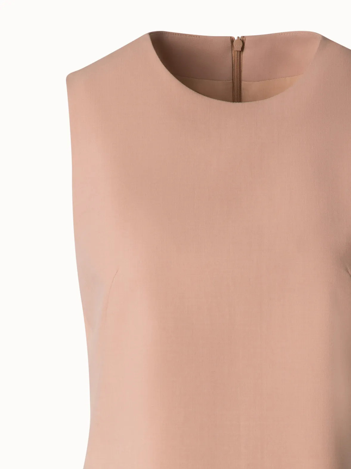 Sheath Dress in Cotton Silk Double-Face