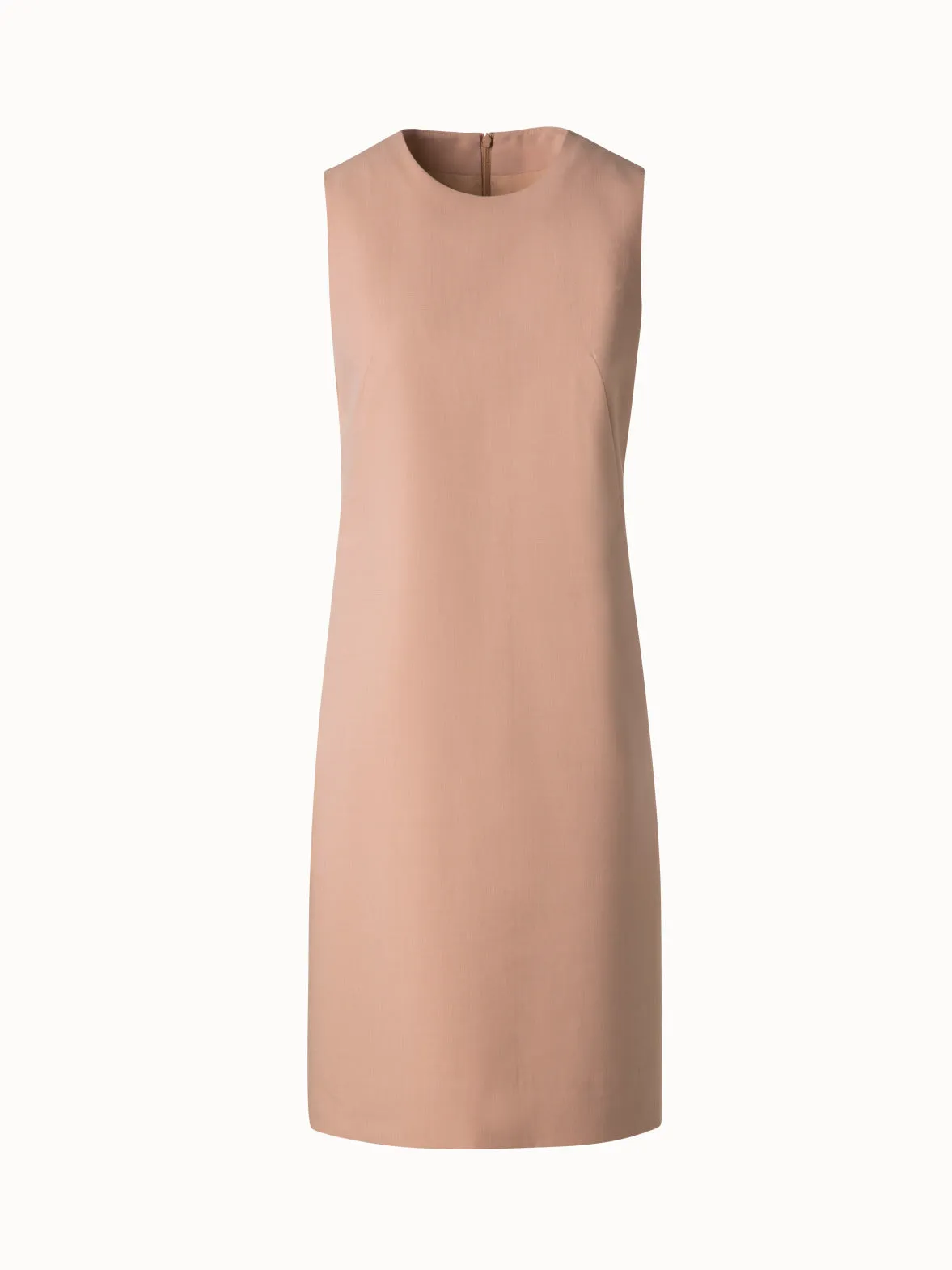 Sheath Dress in Cotton Silk Double-Face