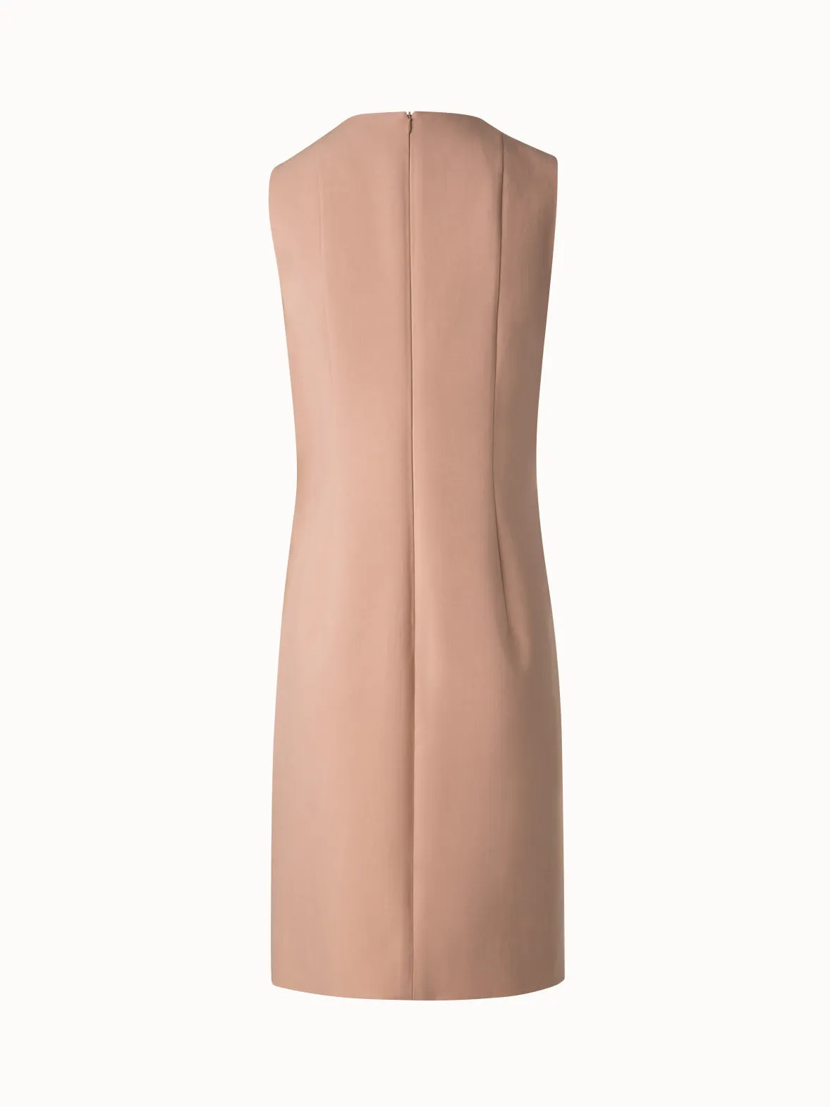 Sheath Dress in Cotton Silk Double-Face