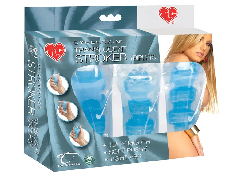 Tlc Cyberskin Translucent Stroker Triplets