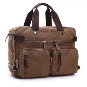 West Louis Casual Canvas Briefcase
