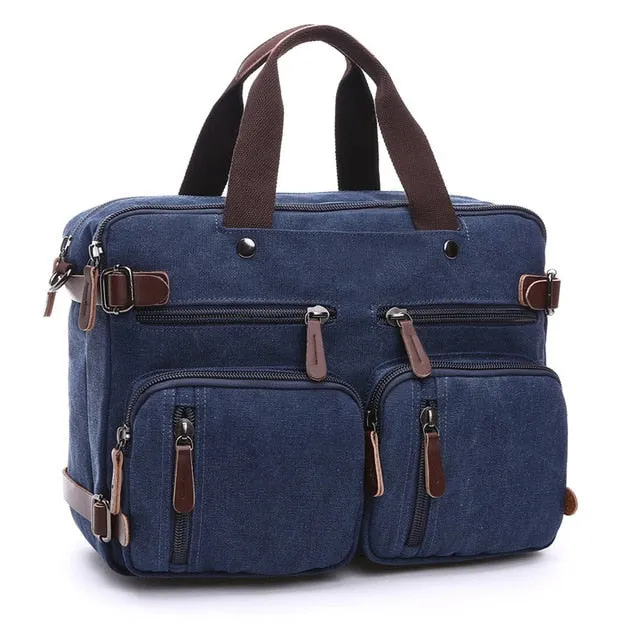 West Louis Casual Canvas Briefcase