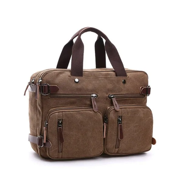 West Louis Casual Canvas Briefcase