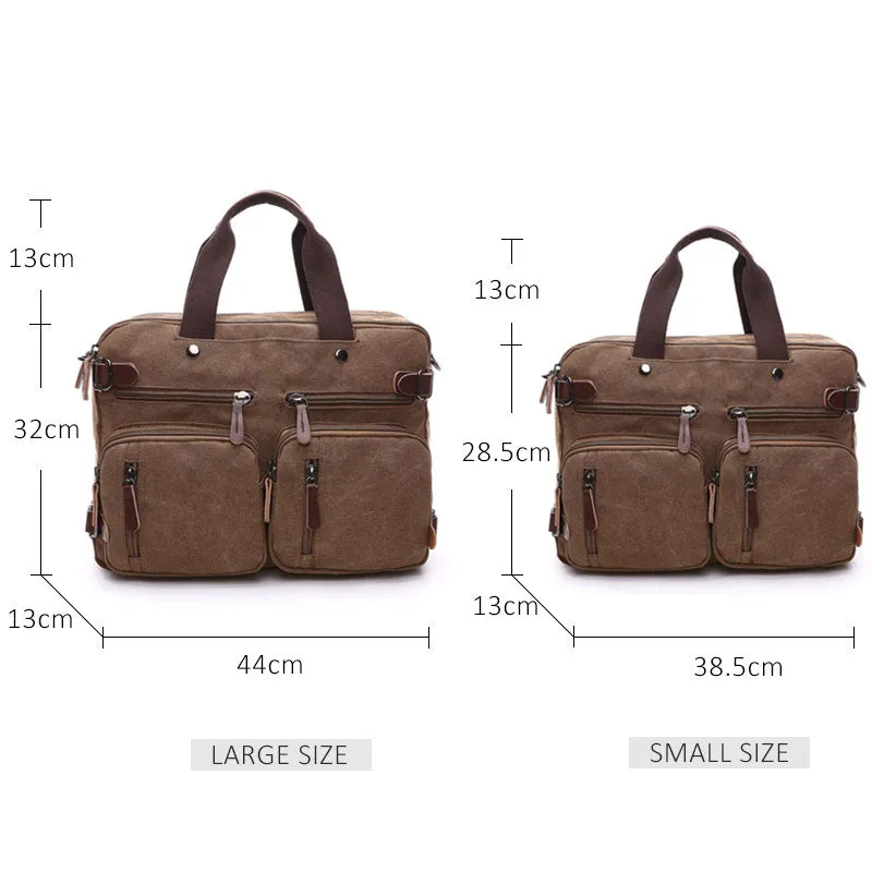West Louis Casual Canvas Briefcase