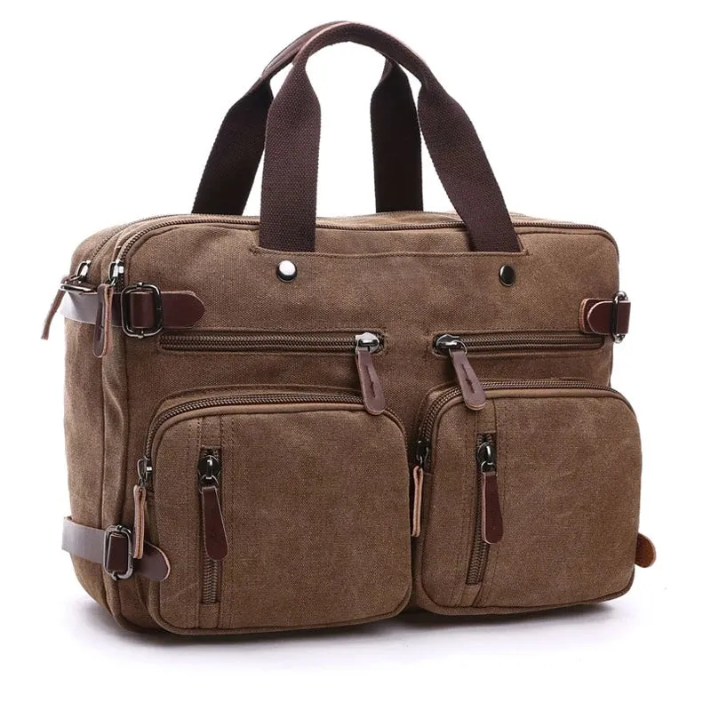 West Louis Casual Canvas Briefcase