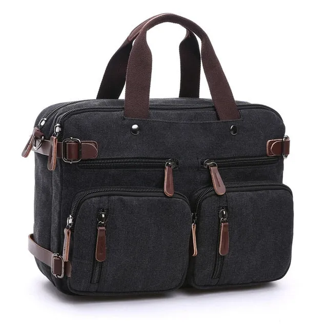 West Louis Casual Canvas Briefcase