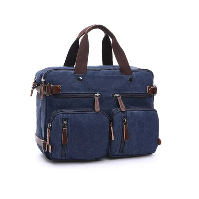 West Louis Casual Canvas Briefcase