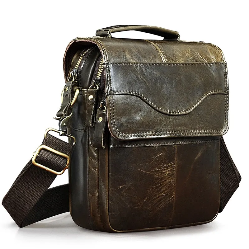 West Louis Casual Design Tablet Size Leather Crossbody Bag