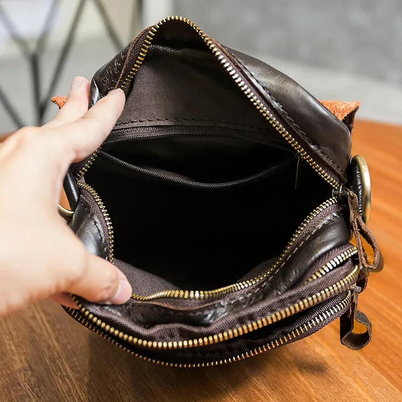 West Louis Casual Design Tablet Size Leather Crossbody Bag