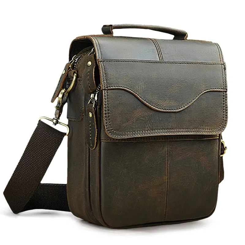 West Louis Casual Design Tablet Size Leather Crossbody Bag