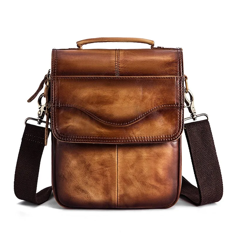 West Louis Casual Design Tablet Size Leather Crossbody Bag