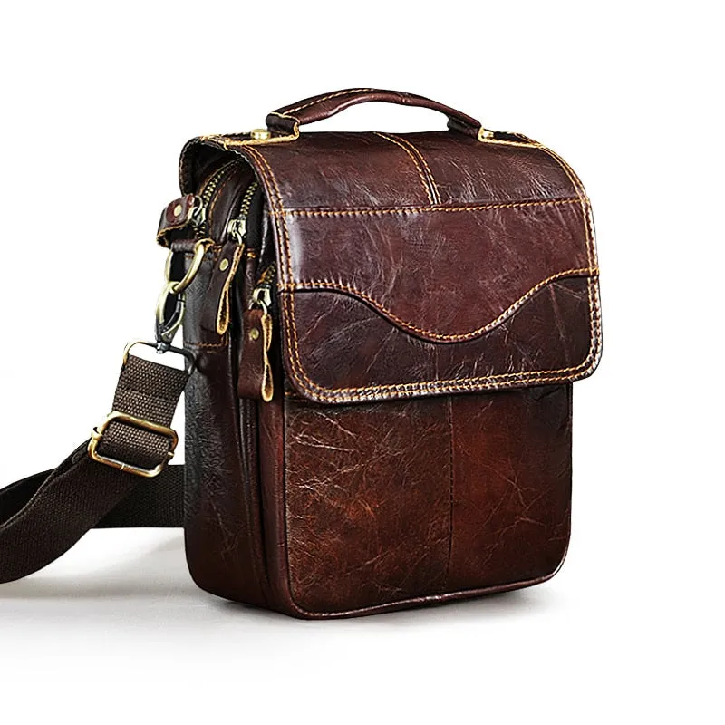West Louis Casual Design Tablet Size Leather Crossbody Bag