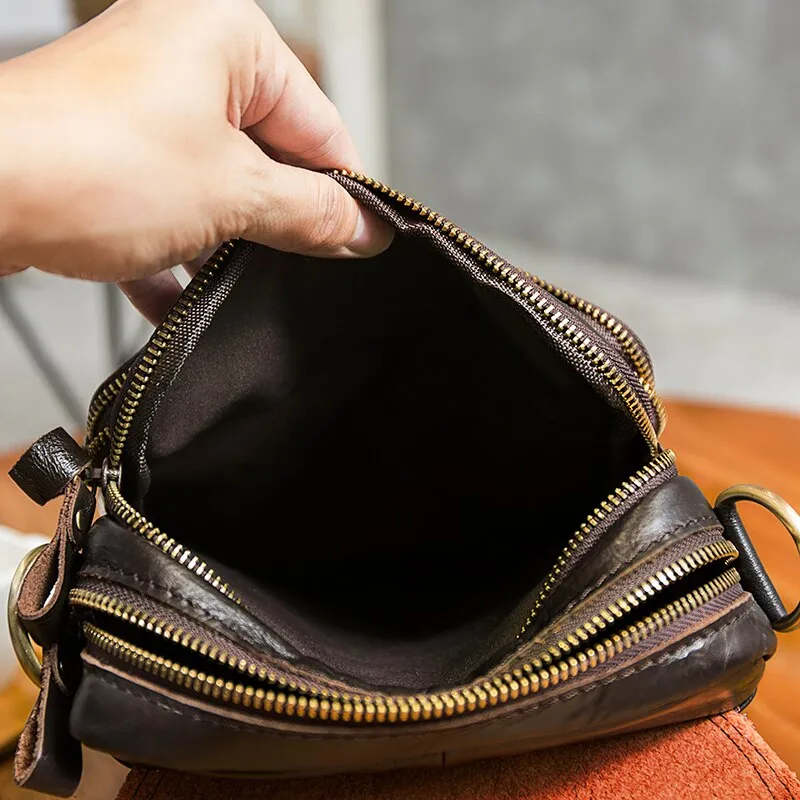 West Louis Casual Design Tablet Size Leather Crossbody Bag