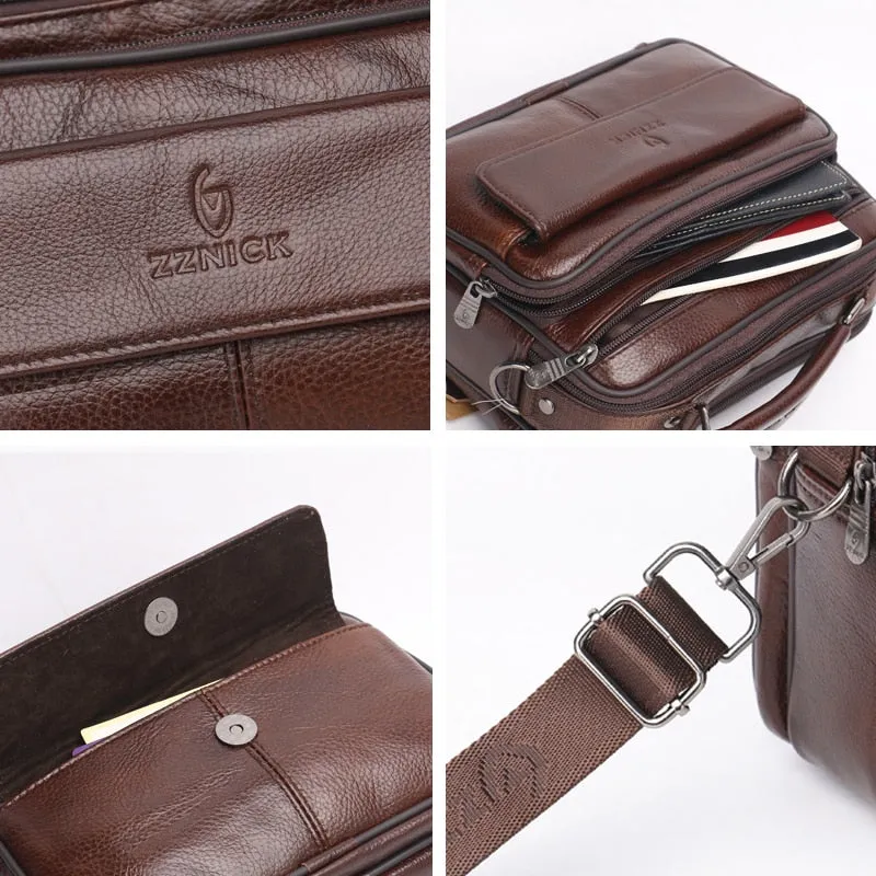 West Louis Casual Genuine Leather Shoulder Crossbody Bag