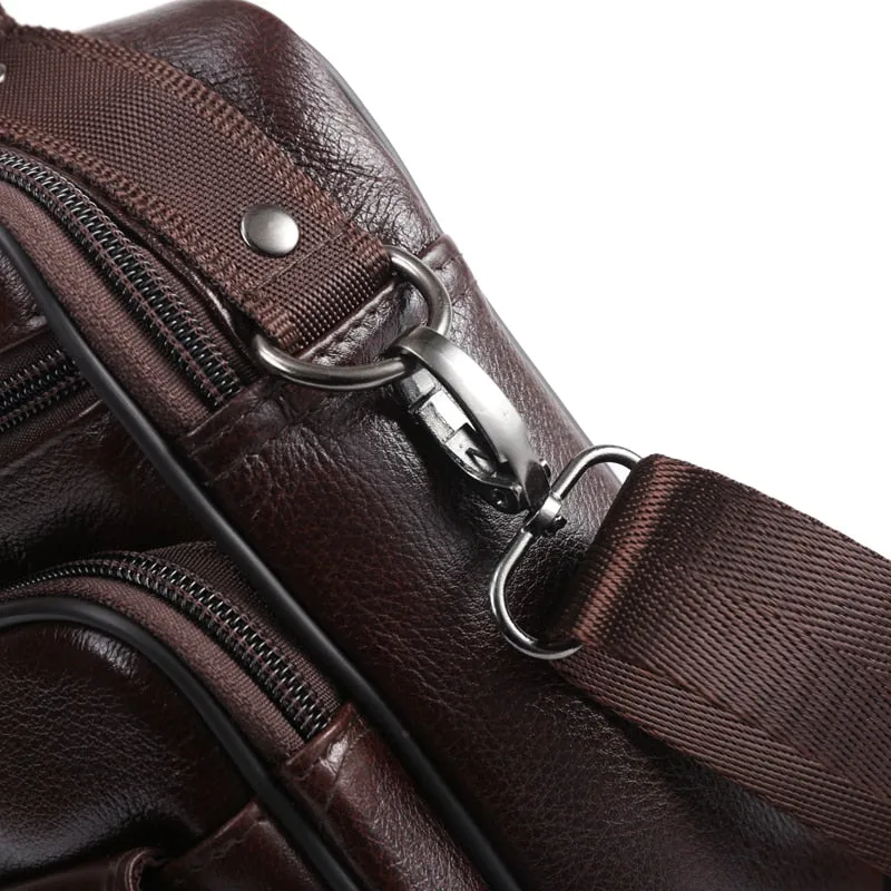 West Louis Casual Genuine Leather Shoulder Crossbody Bag